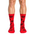 thumbnail image 3 of COUVER Unisex 100 Score Cushioned Crew Socks Red Black Size 10-13 2-Pack (4 Count), 3 of 6