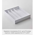 thumbnail image 4 of Yamazaki Home Cutlery Organizer - Three Styles, White, ABS Plastic, Expandable I, Adjustable, Expandable, No Assembly, 4 of 7