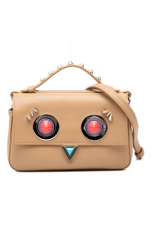 Double Micro Bucket Monster Chain Shoulder Bag 8M0371 Beige Pink... (Good)