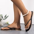 thumbnail image 1 of Gspmoly Sandal Slides Women, Women'S Casual Spring Beach Flip Flops with Studded Straps & Ruffled Detail - Comfortable Open-Toe Sandals In Multiple Colors, Sizes 36-45, 1 Pair Womens Slippers, 1 of 7