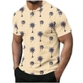 thumbnail image 2 of Ftwytp Men's Winter Polyester Fashion Casual Short Sleeve Button Round Neck Top Daily Outdoor, 2 of 5