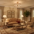 thumbnail image 6 of Elk Home Armand 17-inch Matte Gold 4-Light Crystal Semi Flush Ceiling Light, 6 of 7