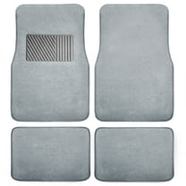 FH Group Carpet Floor Mats with Heel Pad For Auto Sedan SUV Van, Full Set, Gray