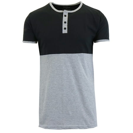 Mens Short Sleeve 100% Cotton Henley Tees (Best Short Sleeve Henley Shirts)