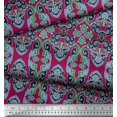 thumbnail image 2 of Soimoi Poly Georgette Fabric Swirls & Floral Artistic Printed Craft Fabric by The Yard 42 Inch Wide, 2 of 3