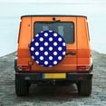 thumbnail image 6 of Yiaed Navy And White Polka Dot Print Print Tire Wheel Cover, tire covers for trailers,rv wheel covers,rv tire covers, camper tire covers,tire covers for cars-17 inch, 6 of 6