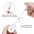 thumbnail image 4 of Uxcell 1.96 x 1.28 x 0.6'' Retractable Cable Lock Remote Control Anti Lost Rope 600g Plastic White 2pcs, 4 of 6