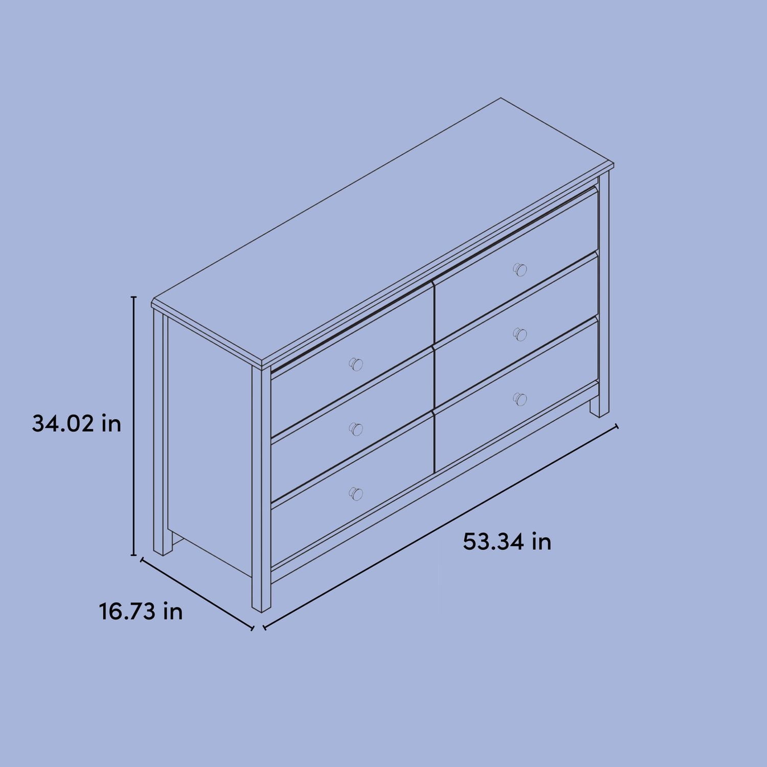 Storkcraft Alpine 6-Drawer Double Dresser