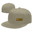 thumbnail image 4 of DouZhe Flat Brim Cap Snapback Hat, Traffic Warning Construction Prints Adjustable Yellow Adult Baseball Cap, 4 of 6