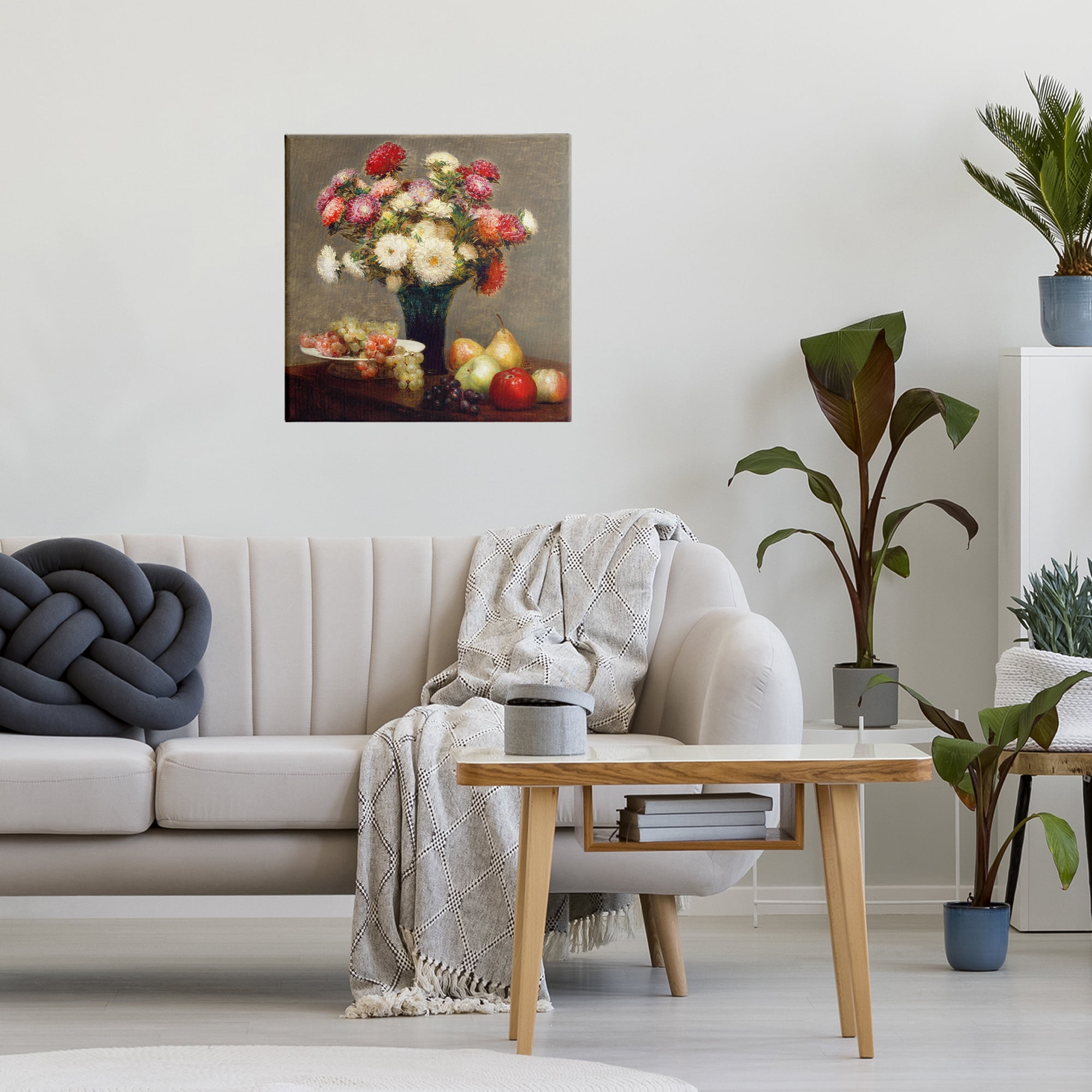Stupell Industries Fruit & Asters Still Life Canvas Wall Art, design by CAD Designs