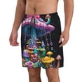 thumbnail image 2 of Kdxio Colorful Mushroom Pattern Mens Casual Shorts - Drawstring Summer Beach Sports Shorts for Men, 2 of 5