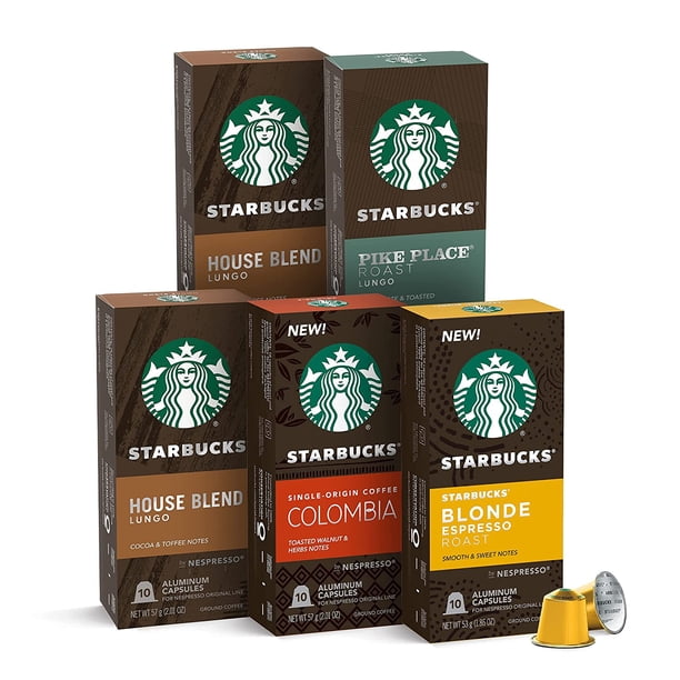 Starbucks Coffee Pods Mild Variety Pack (50Count Single Serve Capsules
