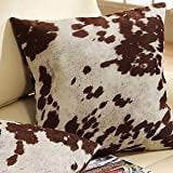 Must-have decorative accent throw toss Cow Hide Print Pillows (Set of 2).Will certainly accessorize your living or bedroom furniture. Add decor to your area rug, lamps, bedding, or curtains n.