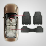Armor All 3-Piece Full-Coverage Rubber Car Floor Mats Black , 78843WDC