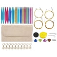 thumbnail image 2 of Aluminum Interchangeable Sewing Crochet Needles Circular Knitting Needles Set Weaving Yarn Knitting Tools Weave Kit C, 2 of 5