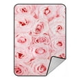 thumbnail image 1 of YUSDECOR Pink Fresh Roses Blanket Crystal Velvet Throw Bed Blanket 58x80 inches, 1 of 1