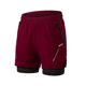 thumbnail image 3 of Pantalones cortos para correr 2 en 1 para hombre con bolsillos con cremallera, secado rápido, para hacer ejercicio, 3 of 8