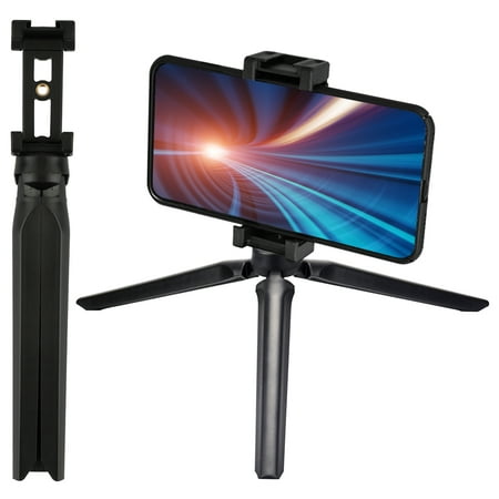 Image of Phone Tripod TSV Cell Phone Stand for Desk Lightweight Mini Tripod Desktop Phone Holder 1/4inch Screw Tripod Stand Compatible with iPhone Android Camera