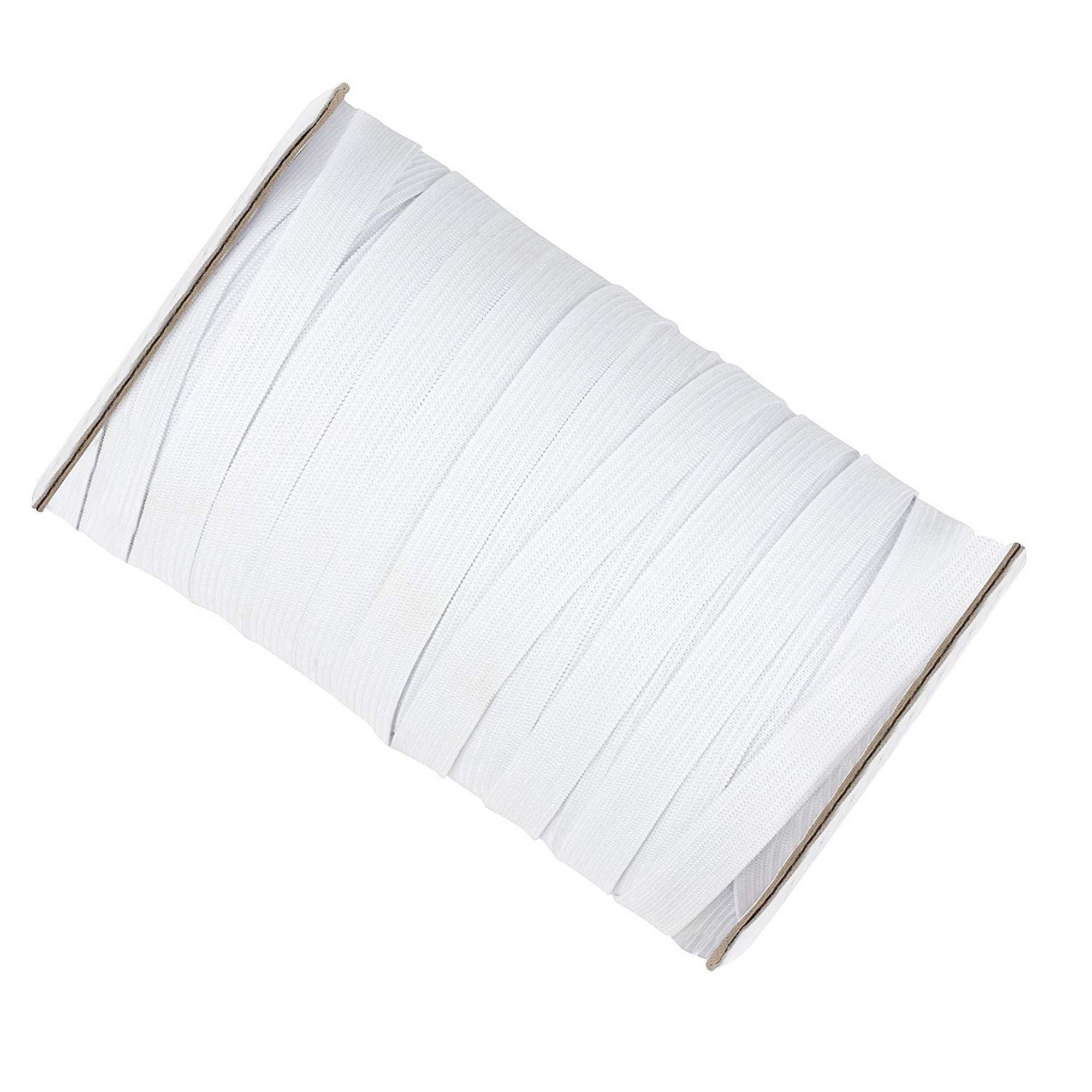 Elastic Spool White Sewing Elastic Band, Braided Stretchy High