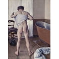 thumbnail image 2 of Caillebotte, Gustave 18x24 White Modern Wood Framed Museum Art Print Titled - Homme au bain, 2 of 4