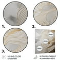 thumbnail image 3 of Designart "Abstract Line Artistry Gold and Grey III" Minimalism Line Art Metal Wall Art, 3 of 5