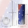 thumbnail image 5 of Patriotic Tumbler 20oz American Flag Tumbler Travel Coffee Mug Skinny Tumblers with Lid and Straw Stainless Steel Insulated Cups 4th of July Gifts for Women and Men, 5 of 6