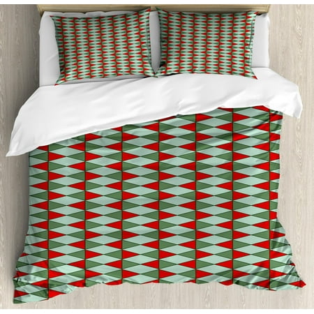 Geometric Duvet Cover Set Rhombus Rectangles Geometrical Abstract