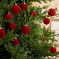 thumbnail image 3 of Miluhome 12pcs Christmas Balls Ornaments Flocking Luxury Shatterproof Hanging Ball Xmas Tree Decorations 3.15'', 3 of 5