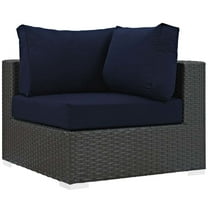 Canvas Navy Sojourn Outdoor Patio Sunbrella Corner