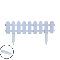 Hvmvliv Plastic Garden Fence Gardening Insert White Hedge Garden Picket Fence Lawns Flowerbeds Plants Borders Decorative Fence for Yard