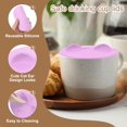thumbnail image 3 of 3Pcs Tapas de Taza de Silicona, Tapas Universales de 4.1 Pulgadas con Forma de Orejas de Gato para Tazas, Tazas de Té, Tazas de Café, a Prueba de Polvo Reutilizables, Morado, 3 of 7