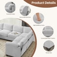 thumbnail image 5 of LOYALICE 115" Cloud Comfort Oversized Corduroy Modular Sectional Sofa, U Shaped 7-Seat with Corner Seat Deep Seat Comfy Convertible Sleeper, Chaise & Movable Ottoman for Living Room, Gray, 5 of 11