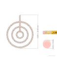thumbnail image 3 of ANGARA Lab Grown Diamond Concentric Circle Pendant for Women in 14K Rose Gold (Size-1.1mm| Color-F-G| Clarity-VS) | April Birthstone, Anniversary, Jewelry Gift for Women | Lab-Grown Diamond Necklace, 3 of 6