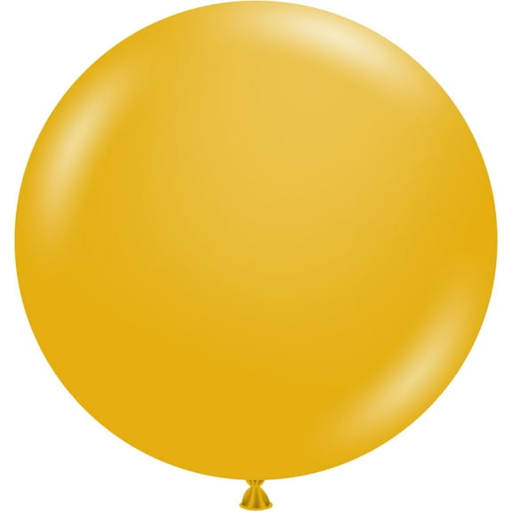 3 Tuftex Mustard Balloons 24"