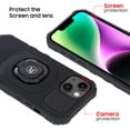 thumbnail image 5 of Wireless PROTECH Case Compatible with Apple iPhone 15 Phone (Screen Size 6.1 ) Ring Kickstand Magnetic Car Mount, PC and TPU Impact-Resistant Protective Case (Black), 5 of 6
