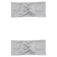thumbnail image 4 of Diadema de ganchillo Qarigey Banda para la cabeza deportiva floral Gris claro 2Conjunto, 4 of 6
