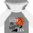 thumbnail image 4 of Inktastic Little Sister and Biggest Fan Basketball Player Girls Long Sleeve Baby Bodysuit, 4 of 5
