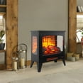 thumbnail image 3 of CQSXDA 21 Inch Modern Freestanding Electric Fireplace Stove With 3D Flame Effect And Remote Control Ideal For Home Heating, 3 of 14