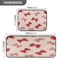 thumbnail image 3 of 2-Piece Kitchen Rugs Set Non-Slip Mats Carpet Floor for Kitchen, Bathroom (19.7"x27.6" & 19.7"x47.2") Cute Red Bows Pattern, 3 of 7