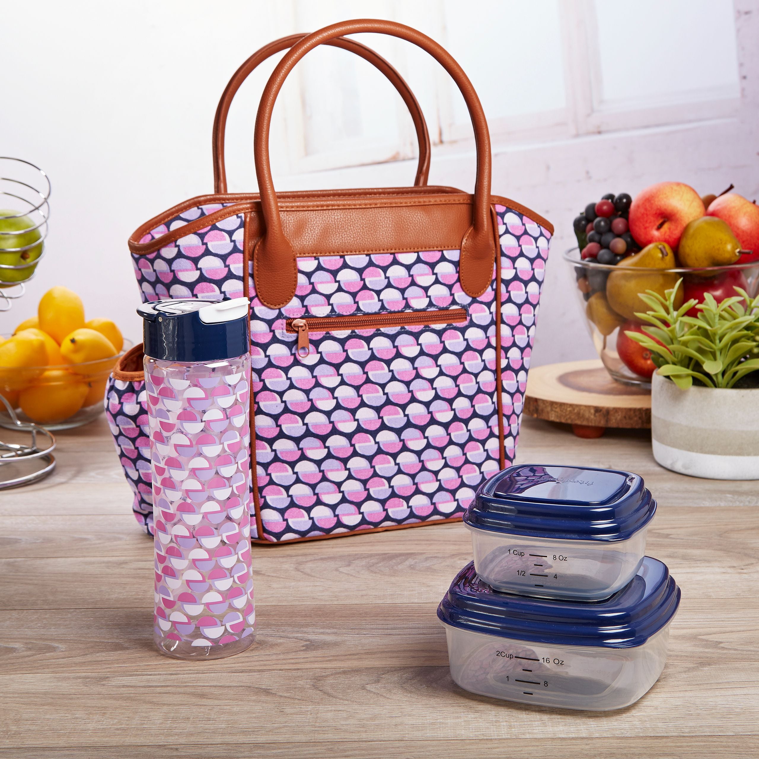 fit and fresh lunch bag with water bottle