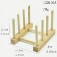 thumbnail image 4 of Kitchen Cupboard Shelf Storage Rack Bamboo Wooden Dish Rack Plates Holder, 4 of 6