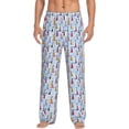 thumbnail image 2 of Lsque Sailboats And Seagulls Print Men's Pajama Pants, Lounge Pant - Comfortable Home Wear,Elastic Waistband, Stylish Design-Small, 2 of 9