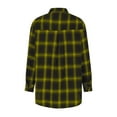 thumbnail image 4 of Patlollav Womens Spring Autumn Lapel Tops Long Sleeve Plaid Shirt Jacket, 4 of 6