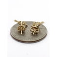 thumbnail image 6 of 14k Solid Yellow Gold Heart And Arrow Stud Earrings Women/Men Push Back 10 MM, 6 of 8
