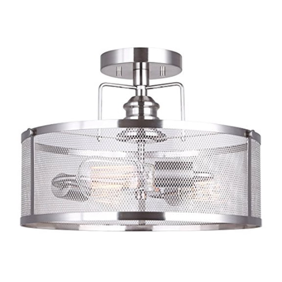 ISF626A03BN Canarm Inc Beckett - 3 Light Semi-Flush Mount-10.75 Inches Tall and 15.38 Inches Wide