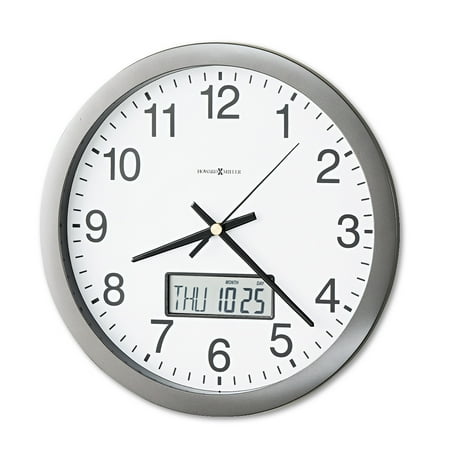 - Howard Miller Chronicle Wall Clock with LCD Inset, 14