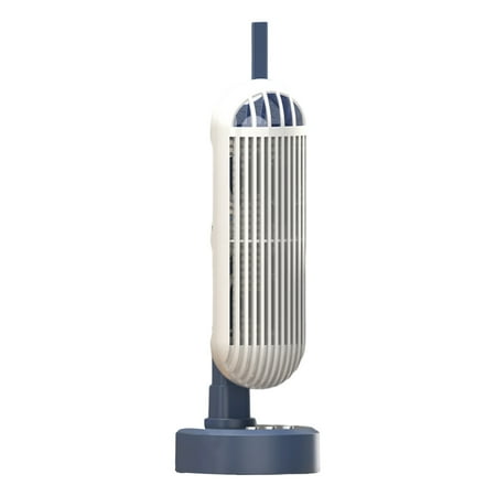 

USB Desktop Tower Fan 3-speed Wind 5V 2400mAh 3-gear Night Light Fans (Blue)