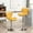 Yellow, variant on 2 Yellow Upholstered Swivel - Soft Velvet Upholstery, Thick Foam Padding, 360 Degree Rotation, Adjustable Height With Gas Lift, Comfortable Footrest, Stylish Finish Of 2, Vertical Line Decoration,
