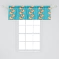 thumbnail image 2 of Ambesonne Underwater Window Valance, Exotic Nautilus Image, 42" x 18", Sea Blue Ginger and White, 2 of 3