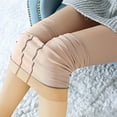 thumbnail image 5 of SEARCHI Large Size Translucent Wool Pants Sock Winter Stocking Fake Pantyhose Fleece Lined Tights Skin Effect Thermal Pants Warm Legging, 5 of 8